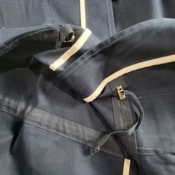 Faconnable Womens Navy Blue Cotton Blend Blazer Jacket Medium Casual Pockets - Picture 5 of 8